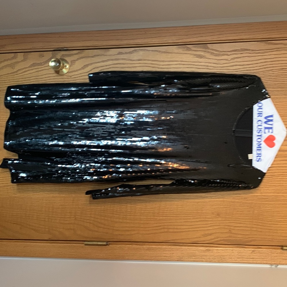 Michael Kors Women Black Sequins Dress